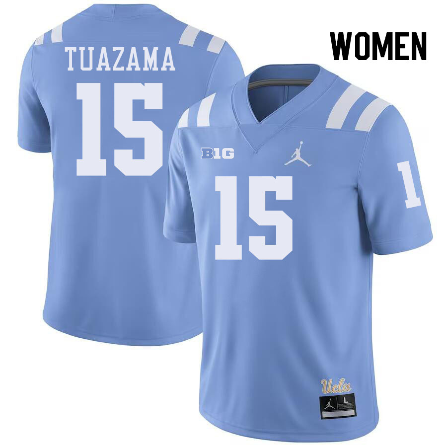 Women #15 Drew Tuazama UCLA Bruins College Football Jerseys Stitched-Power Blue